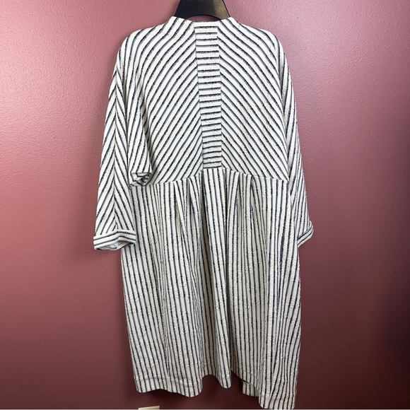 NWT Anthropologie Elevenses Bellport Jacket size Medium open front blue combo - Picture 11 of 13